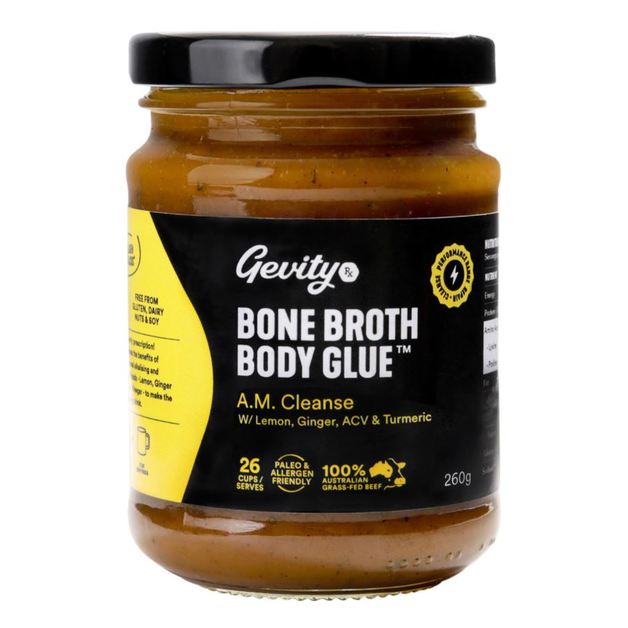 Buy Gevity Bone Broth Body Glue AM Cleanse (260g) at Mighty Ape NZ