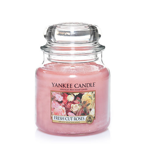 Yankee Candle Medium Jar Fresh Cut Roses (411g) Image at Mighty Ape NZ