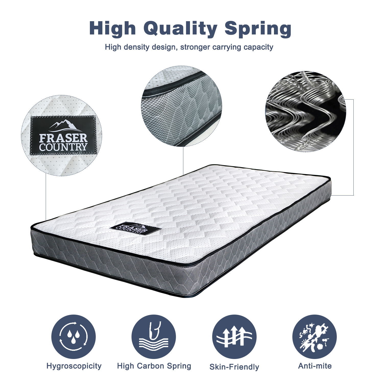 Fraser Country: Basic Bonnell Spring Mattress - King Single image