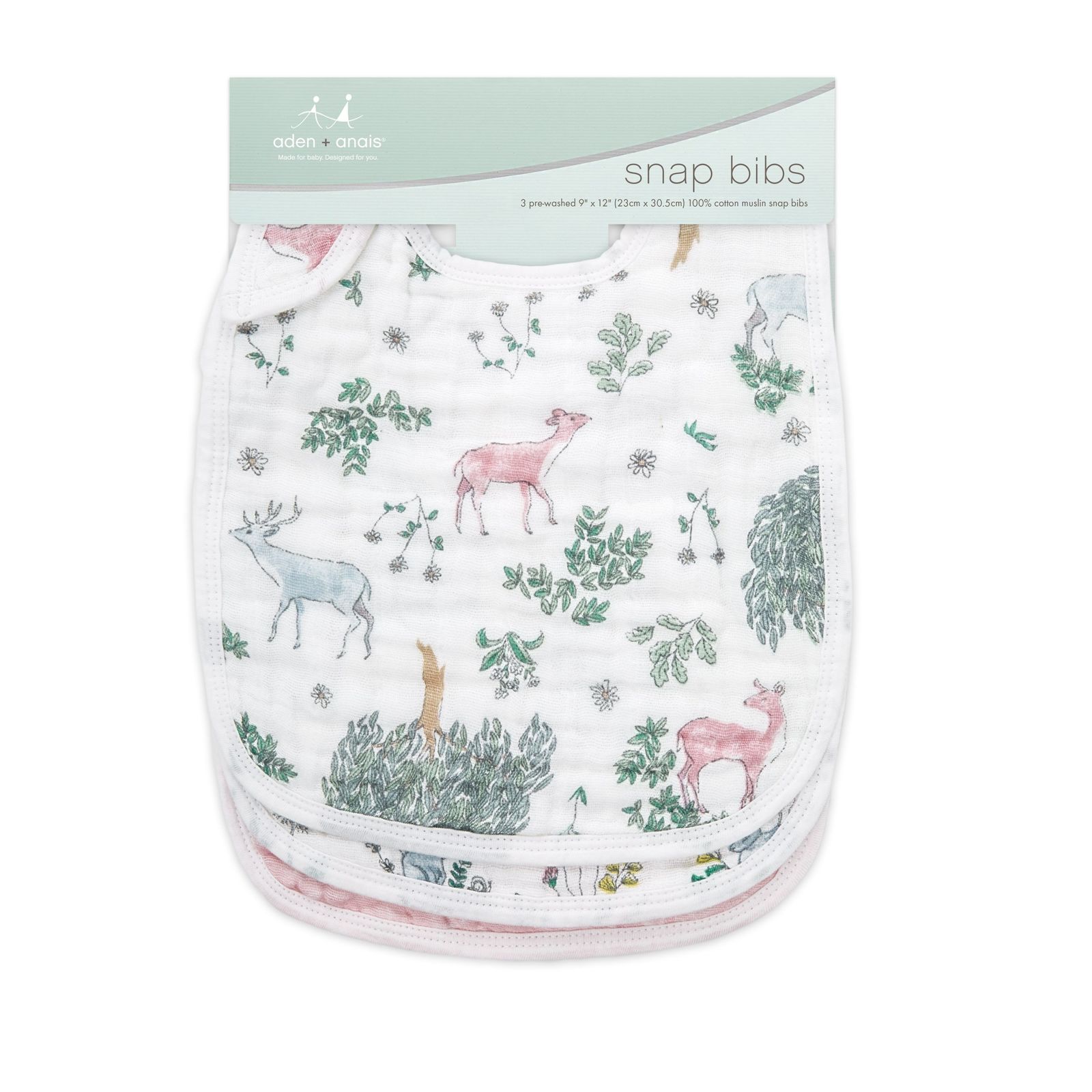 Aden + Anais: Classic Snap Bib - Forest Fantasy (3 Pack) image
