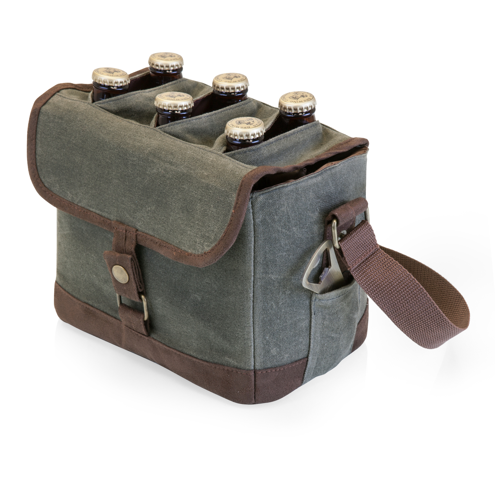 Legacy Beer Caddy Cooler w/Opener Khaki at Mighty Ape NZ