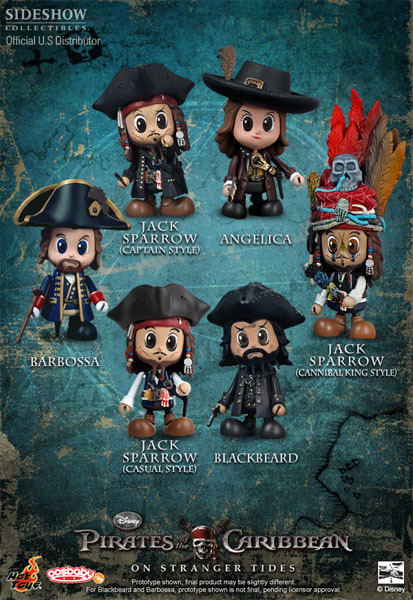 Pirates of the Caribbean 4 Cosbaby 3" Vinyl - SET 6 image