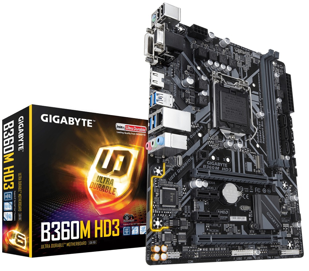 Gigabyte GA-B360M-HD3 MATX Motherboard image