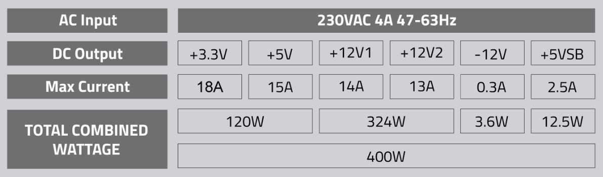 400W Aerocool: VX-400 Power Supply image