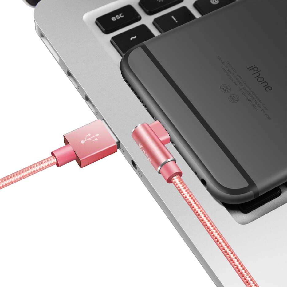 Kase Stay Charged iPhone Cable - Pretty in Pink image