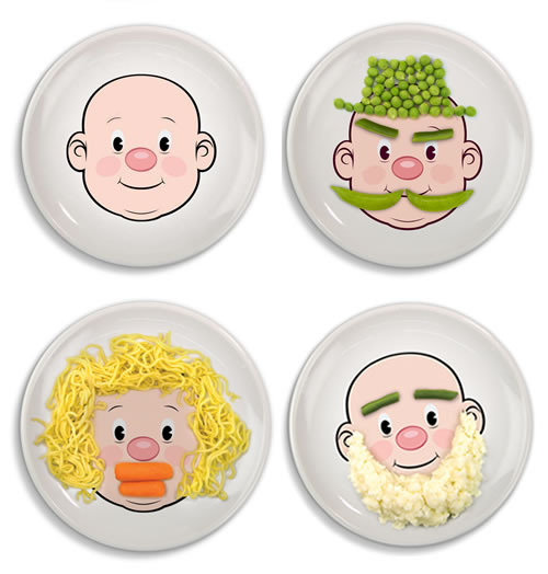 Fred - Food Face Dinner Plate