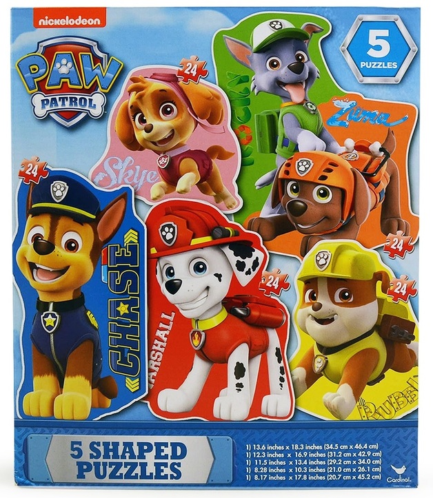 Paw Patrol - 5 Shaped Puzzle Pack | Toy 