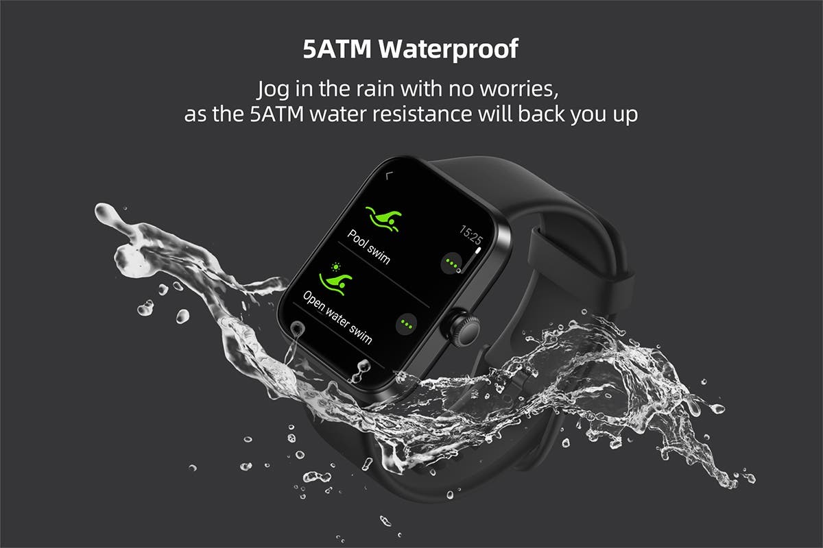 Kogan Active+ Mini Smart Watch Black at Mighty Ape NZ