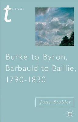 Burke to Byron by Jane Stabler image