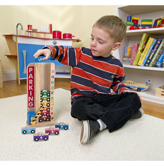 Melissa & Doug: Wooden Stack & Count Parking Garage image