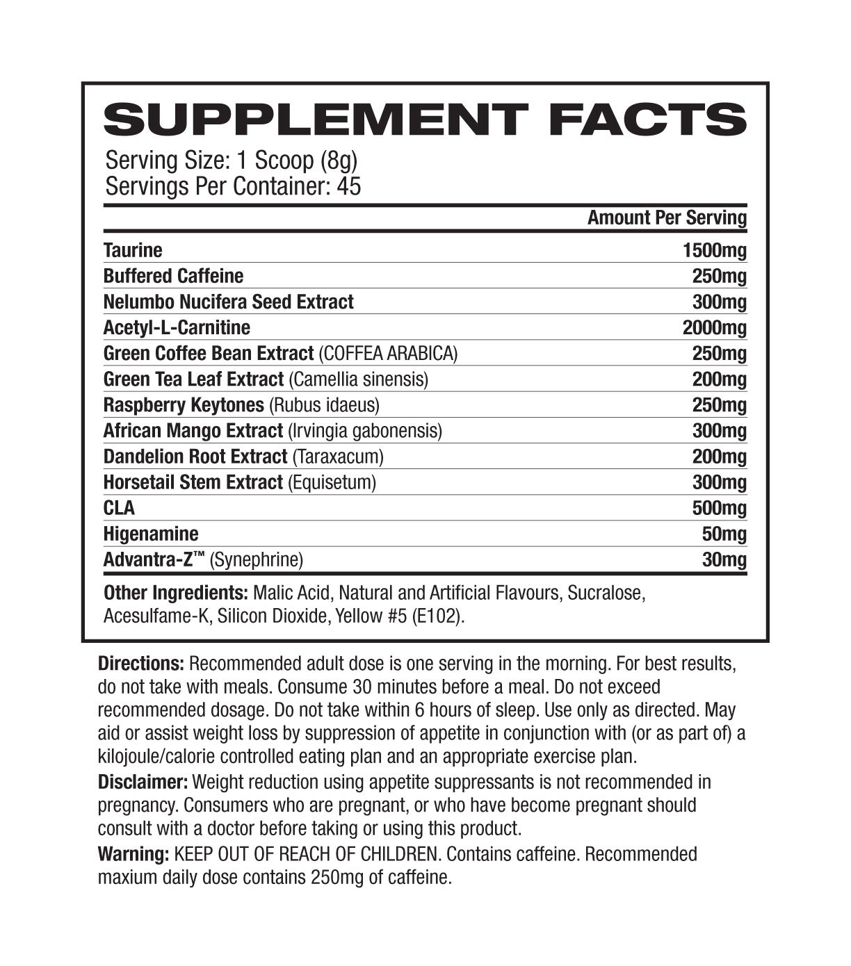 Platinum Labs Optiburn Amped - Peach (45 Serve) image
