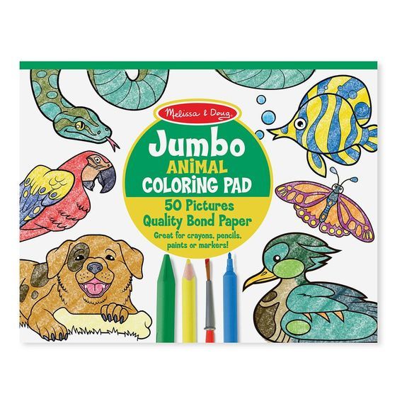 Melissa & Doug: Jumbo Animal Colouring Pad image