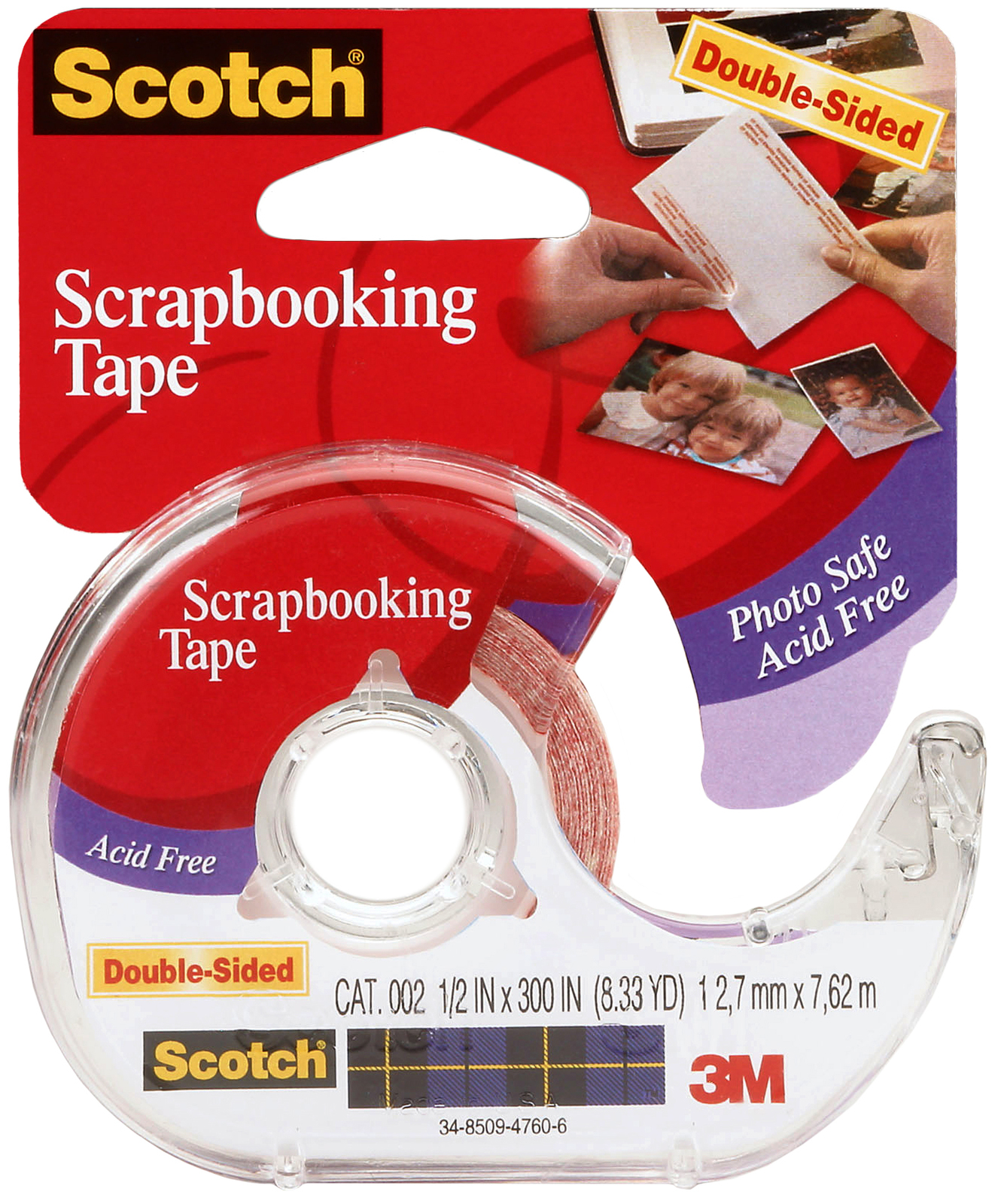 Buy Scotch Double Sided Acid Free Scrapbooking Tape 12x7mm x 7.62m at