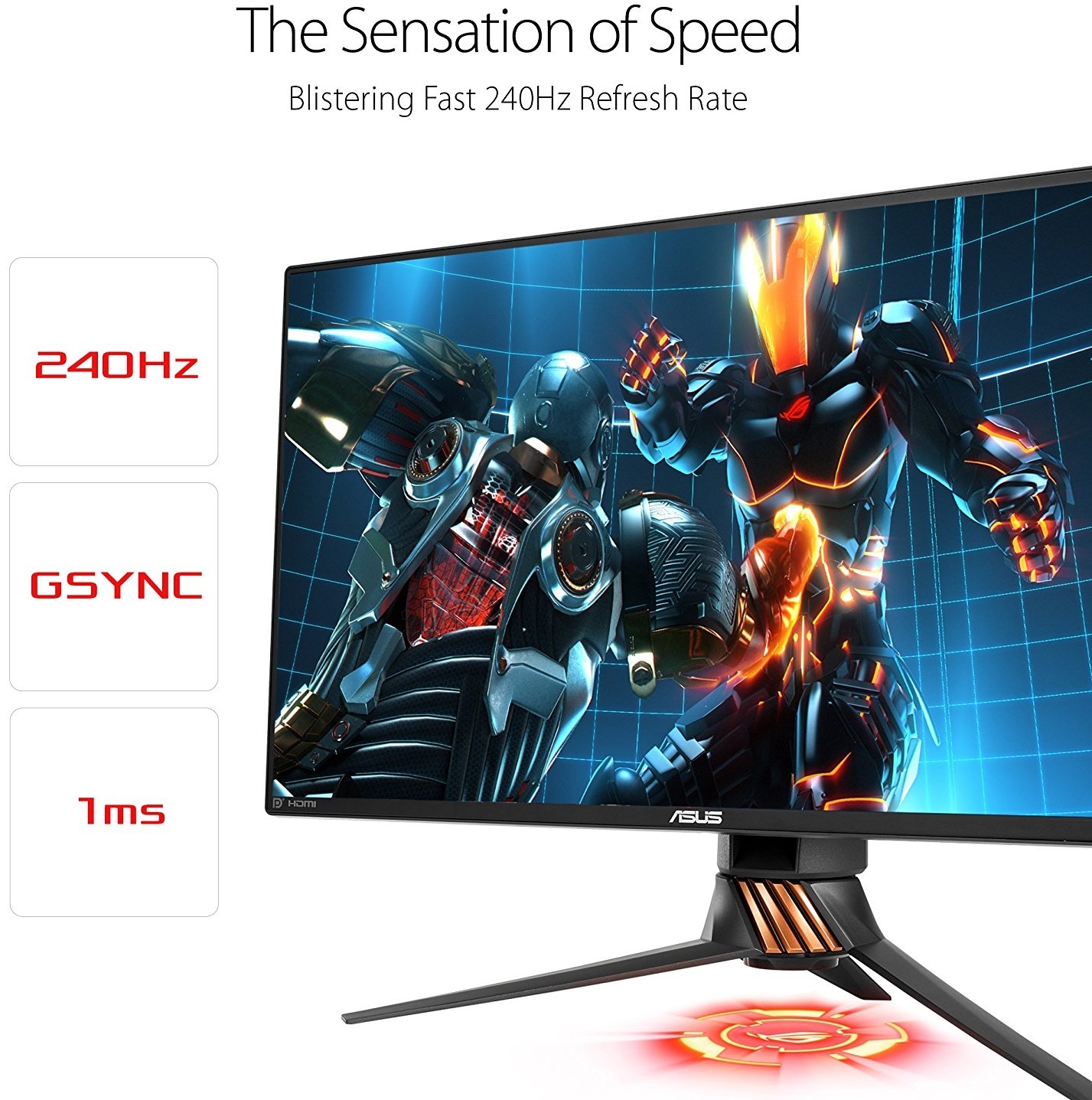 25" ASUS ROG Swift 240hz 1ms G-SYNC Gaming Monitor