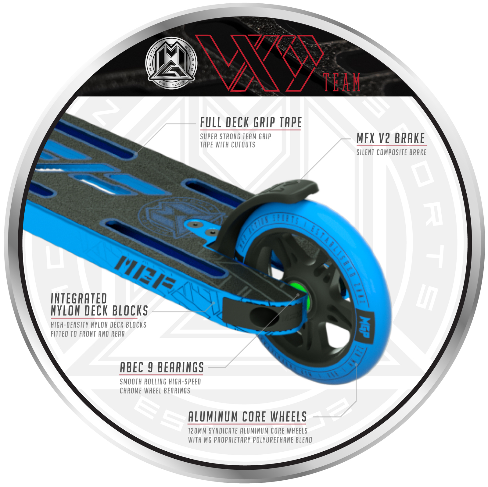 MADD Gear: VX9 Team Scooter - Blue image