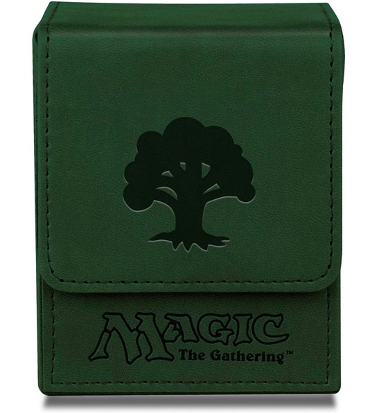Ultra Pro: Magnetic Leatherette Flip Box - Green Mana image