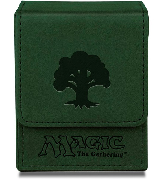 Magnetic Leatherette Flip Box - Green Mana image