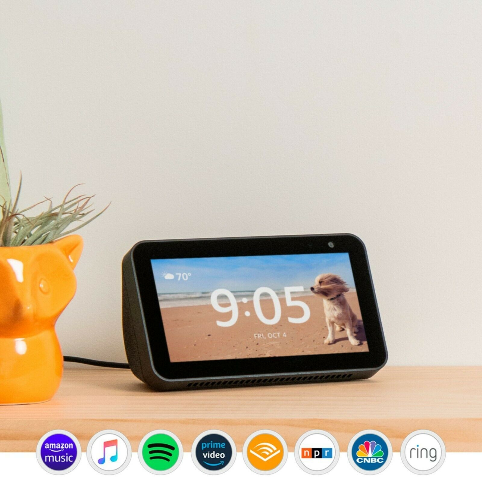 Amazon - Echo Show (5th Gen) Smart Display with Alexa - Charcoal