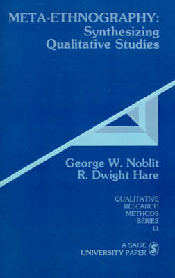 Meta-Ethnography on Hardback by George W. Noblit