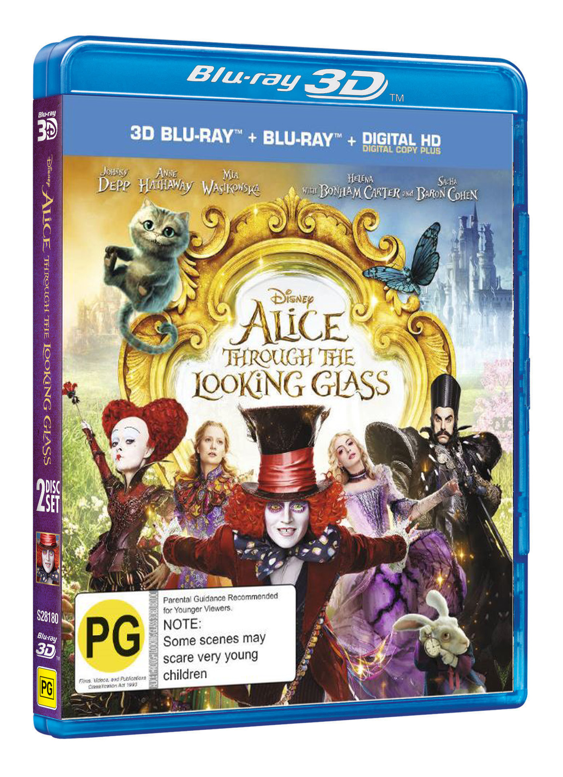 Alice Through the Looking Glass on Blu-ray, 3D Blu-ray