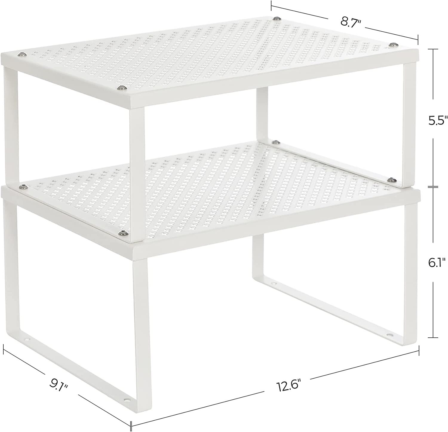 SONGMICS Shelf Organizers White at Mighty Ape NZ