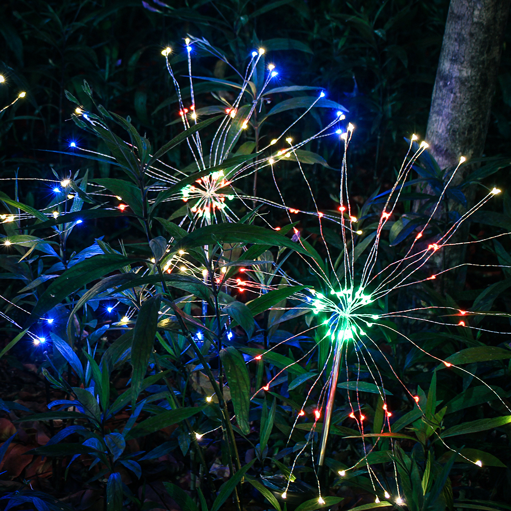 Solar Firework Garden LED Light - 2 Pack