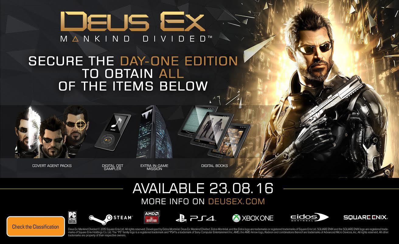 Deus Ex: Mankind Divided Day 1 Edition for Xbox One image