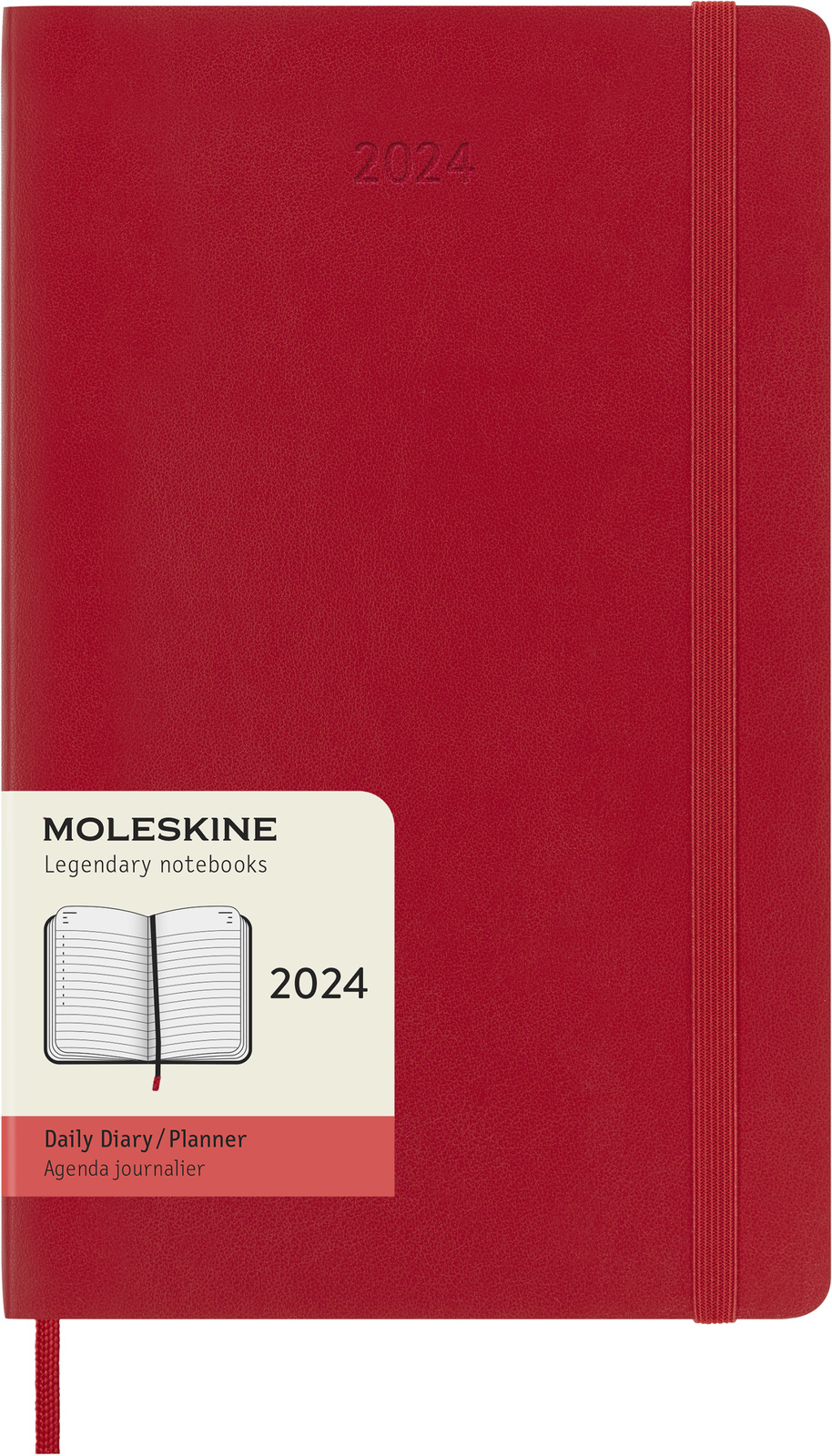 Buy Moleskine 2024 Diary Large Soft Cover 12 Month Daily Scarlet Red