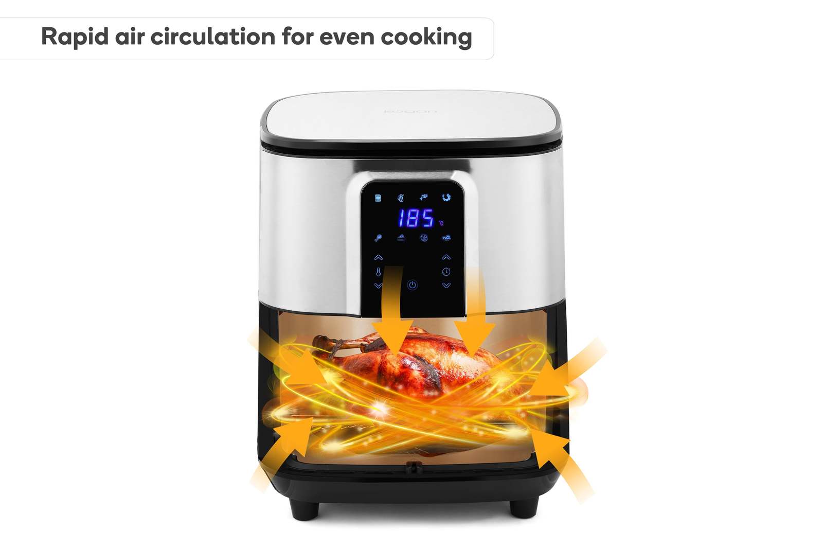 Buy Kogan 6.5L SmarterHome Stainless Steel Digital Air Fryer Oven at
