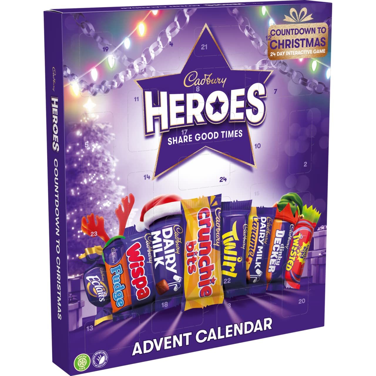 Cadbury Heroes Premium Advent Calendar 230g at Mighty Ape NZ