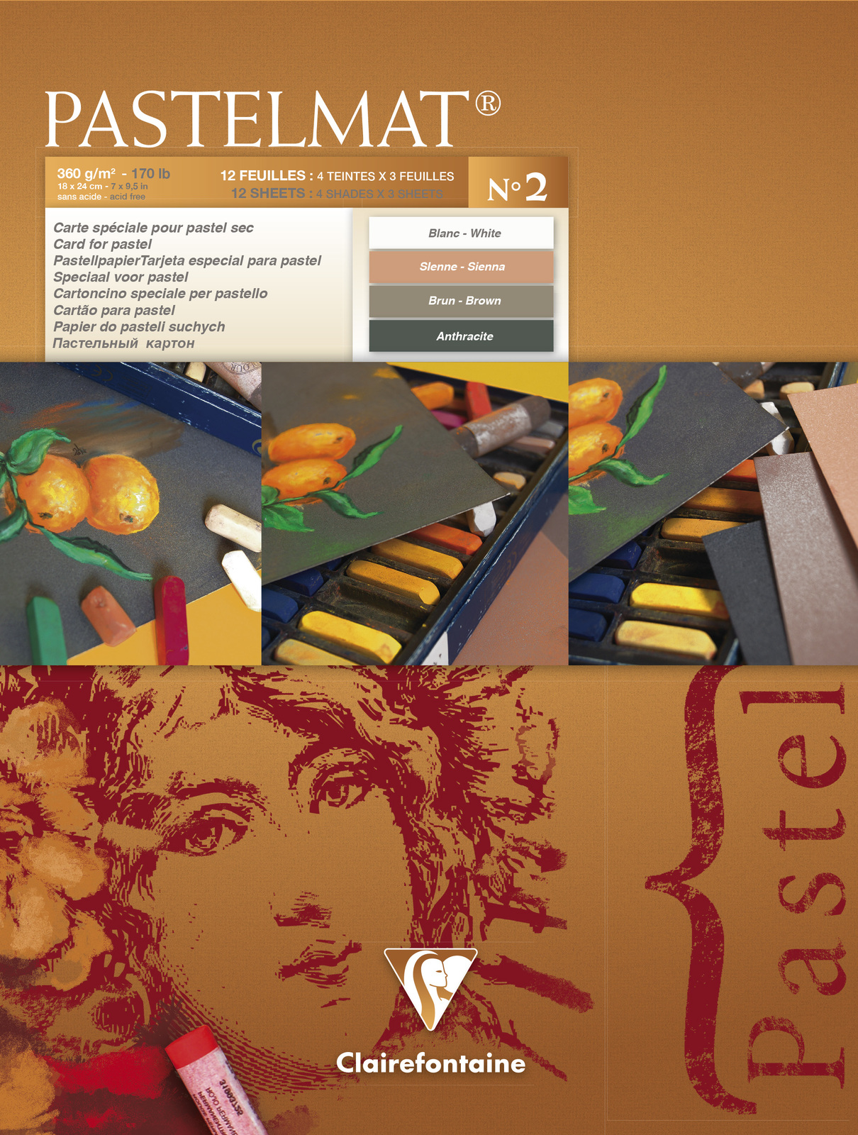 Clairefontaine: Pastelmat Pad - 18x24cm/360g/New Shades No 2 image