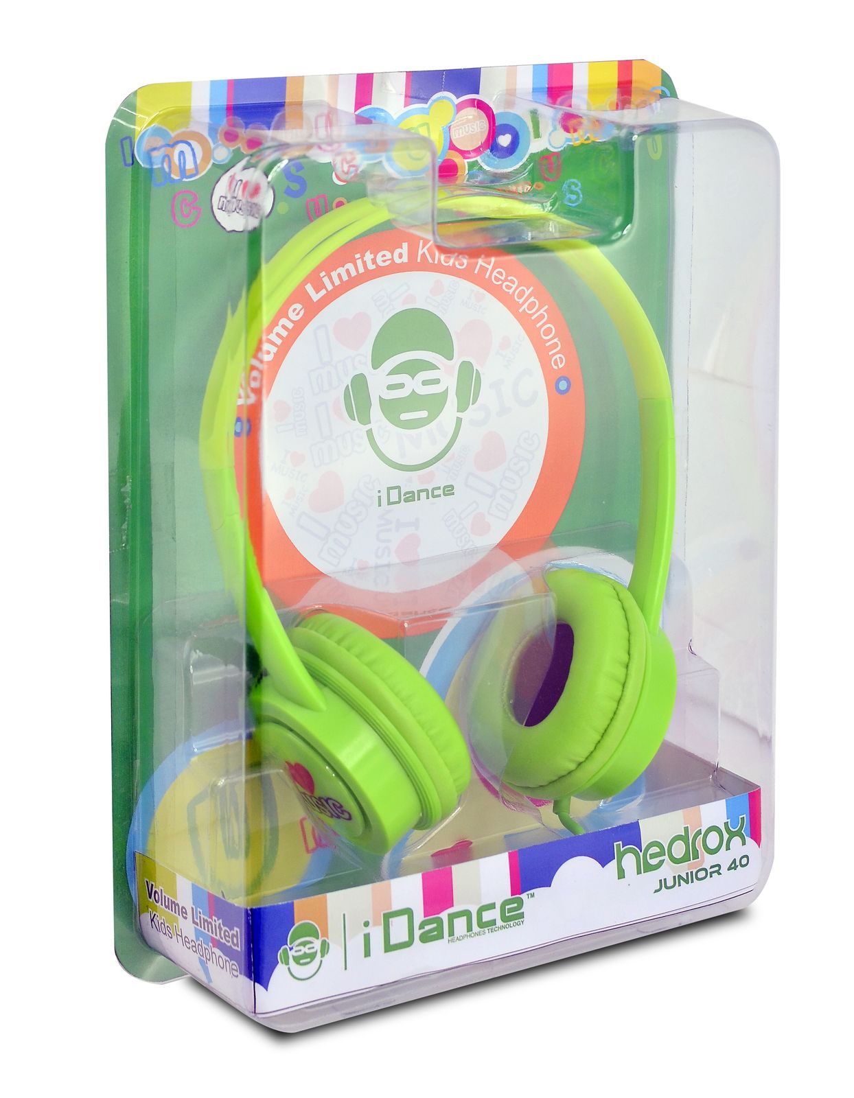 iDance Hedrox Junior Volume Limiting Kids Headphones - Green image