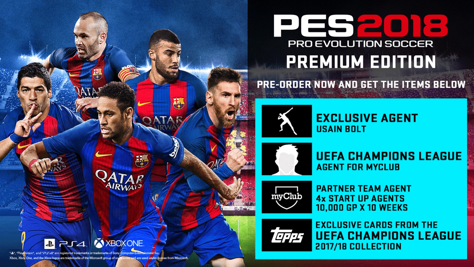 Pro Evolution Soccer 2018 Premium Edition for Xbox One image
