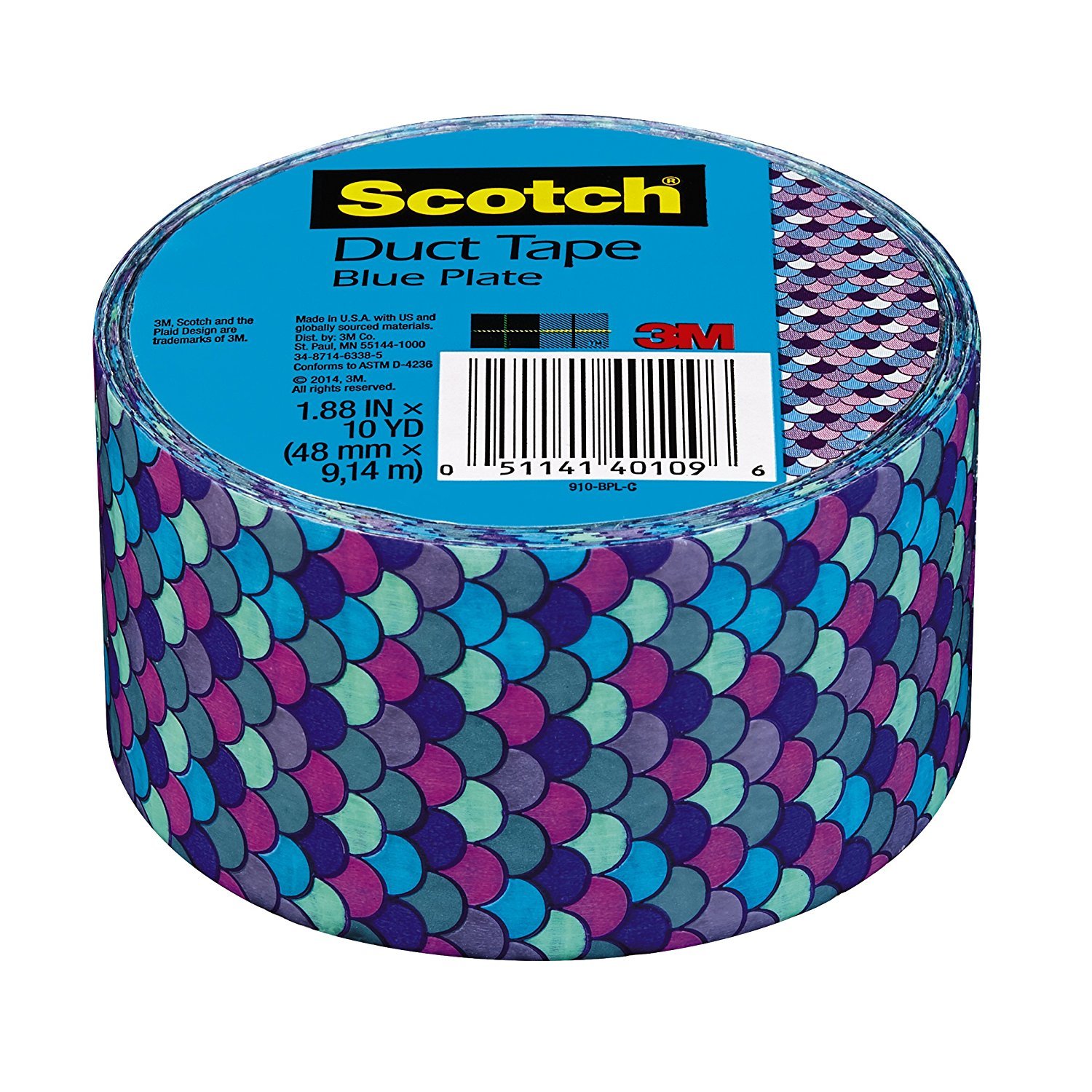 Scotch® Duct Tape - Blue Plate (48mm x 9.14m)