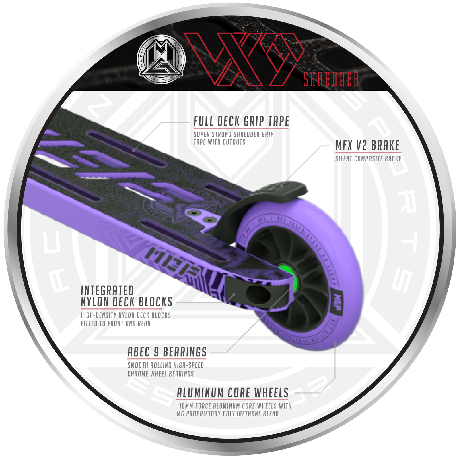 MADD Gear: VX9 Shredder Scooter - Purple image