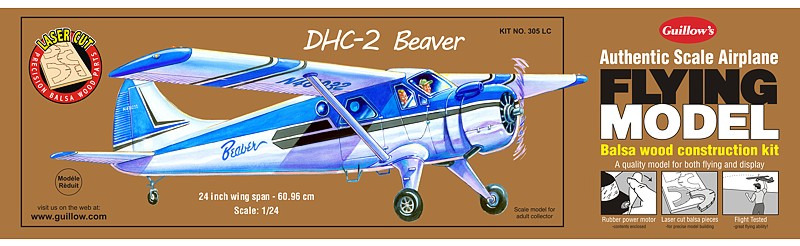 DHC-2 Beaver 1:24 Balsa Model Kit