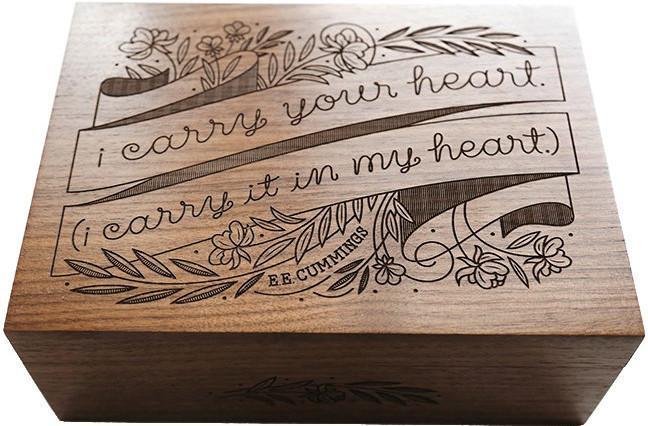 Cardtorial Wood Box - I Carry Your Heart image