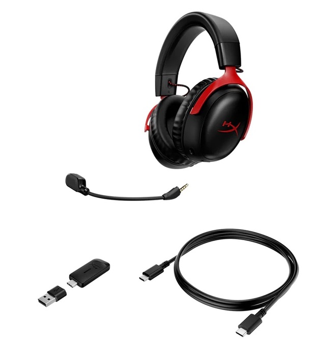 HyperX Cloud III Wireless Gaming Headset (Black & Red) on PC, PS5, PS4