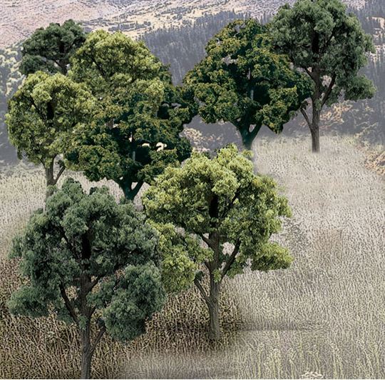 Woodland Scenics Green Deciduous Trees (14 pack) at Mighty Ape Australia