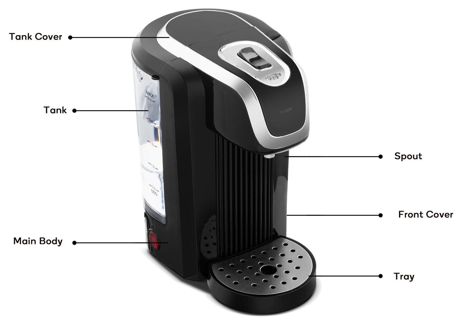 Buy Kogan 2.5L 2400W Hot Water Boiler Dispenser at Mighty Ape NZ