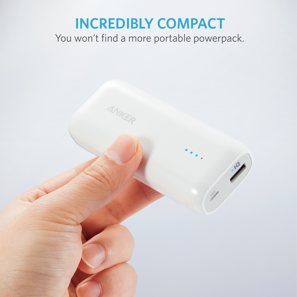 ANKER: Astro E1 5200mAh with 1x PowerIQ 2A port - White image