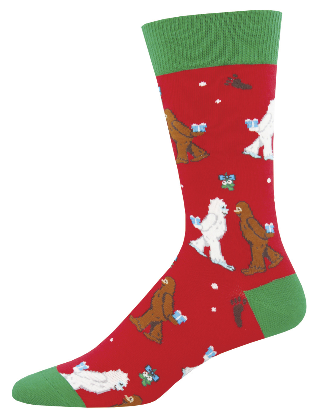 Socksmith: Men's Red Mythical Kissmas Christmas Crew Socks