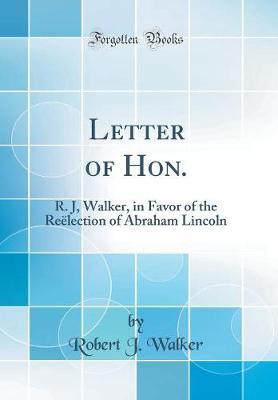 Letter of Hon. by Robert J. Walker image