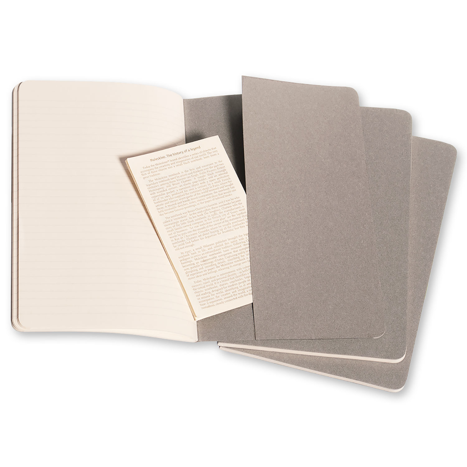 Buy Moleskine Cahier Large Soft Cover Ruled Journal Pebble Grey (Set