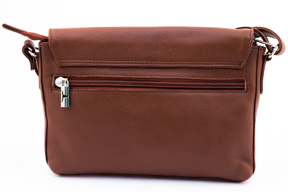 Urban Forest: Rosa Small Leather Handbag - Redwood image