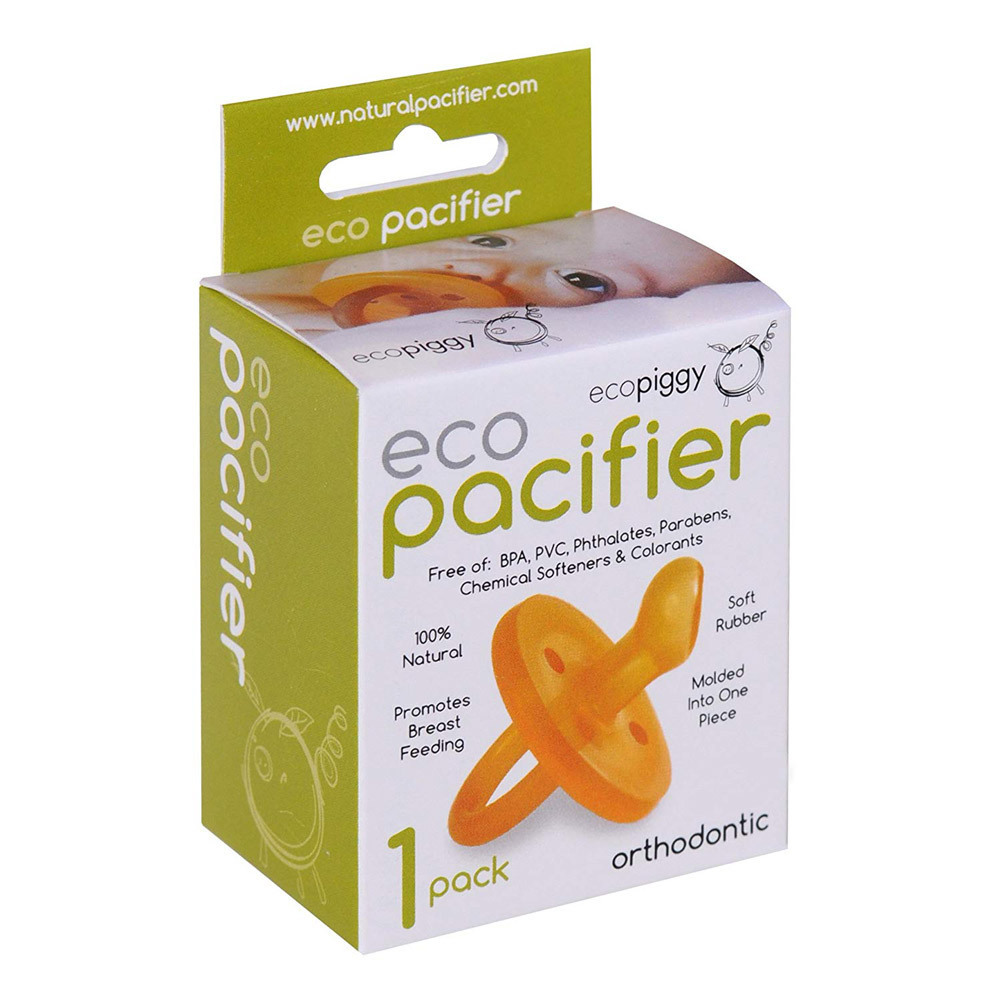 ecoPacifier: Natural Rubber Dummy - Orthodontic (6 mths +) image