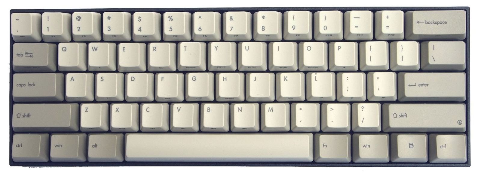 V60 Vintage ABS Keycap Mini Mechanical Keyboard - MX Blue image