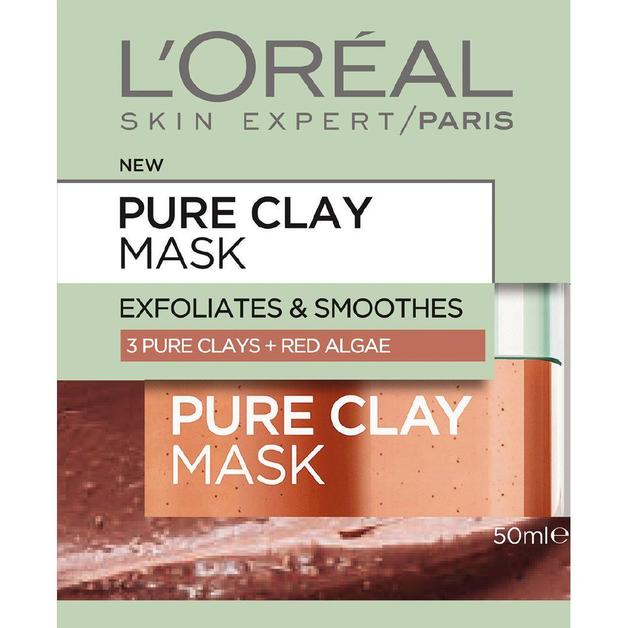 Buy L'Oreal Paris Pure Clay Mask Exfoliate & Smooth (50ml) at Mighty