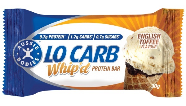 Aussie Bodies Lo Carb Whip’d Protein Bars - English Toffee (12x30g) image