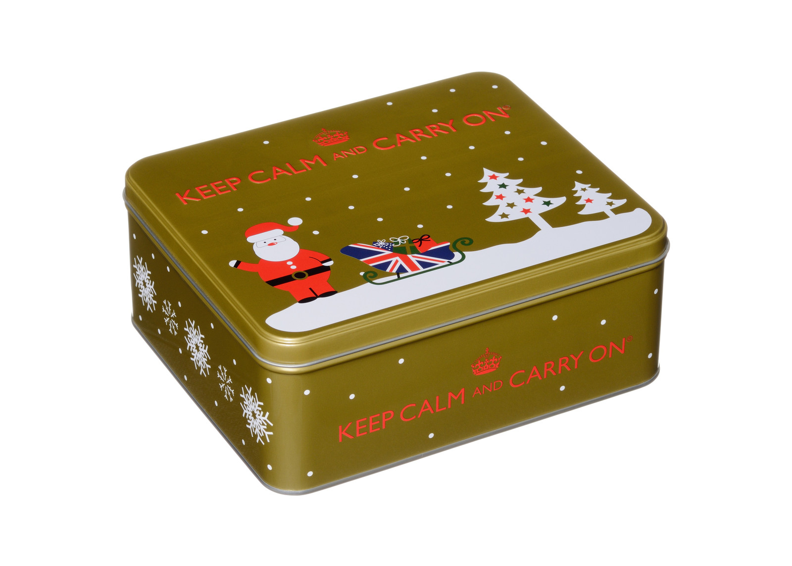 Keep Calm & Carry On Tea & Biscuits Festive Tin 225g